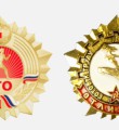 Слева – одобренный Правительством РФ дизайн знака отличия за спортивные достижения во Всероссийском физкультурно-спортивном комплексе «Готов к труду и обороне», справа – значок ГТО времен СССР.
